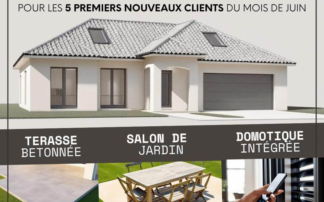 Offre exceptionnelle : les 5 premiers clients du mois de juin !