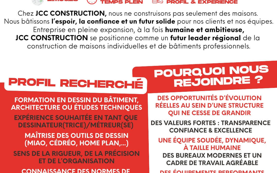 Recrutement : dessinateur/métreur